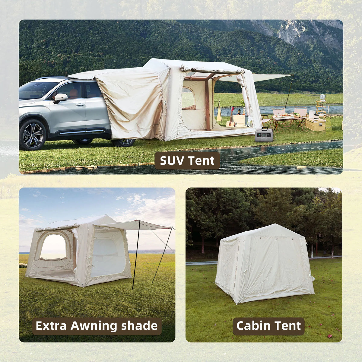 Waterproof Inflatable Camping Tent With Premium Fabric And Easy Setup