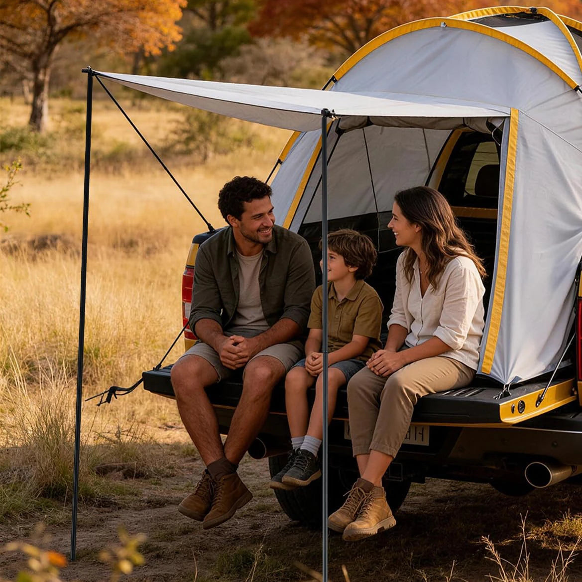 HiMISS Waterproof Pickup Truck Bed Tent With Full Rainfly Cover