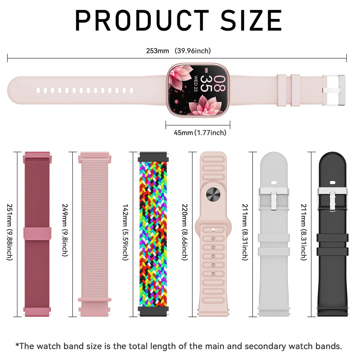 Women Smart Watch Featuring Heart Rate Monitor And Waterproof Design