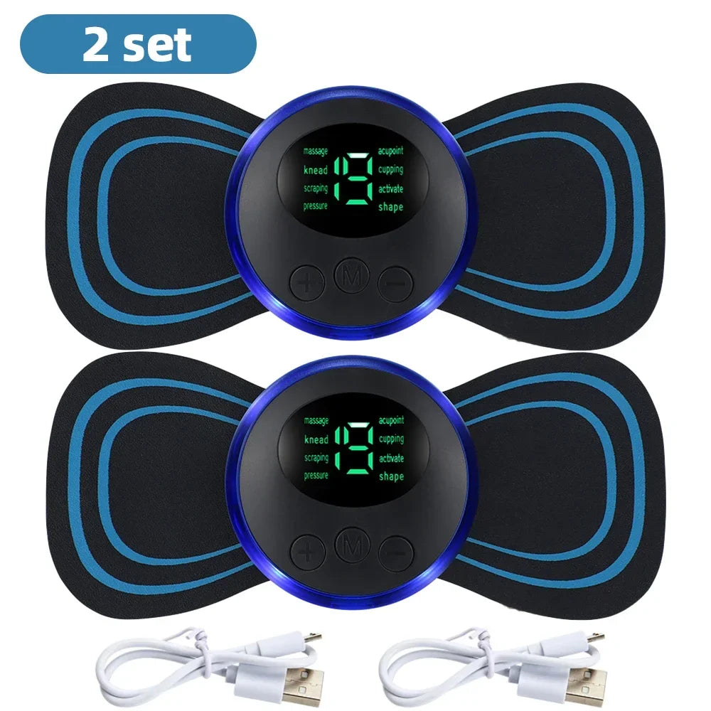 Portable EMS Muscle Massage Stimulator for Neck and Back Pain Relief