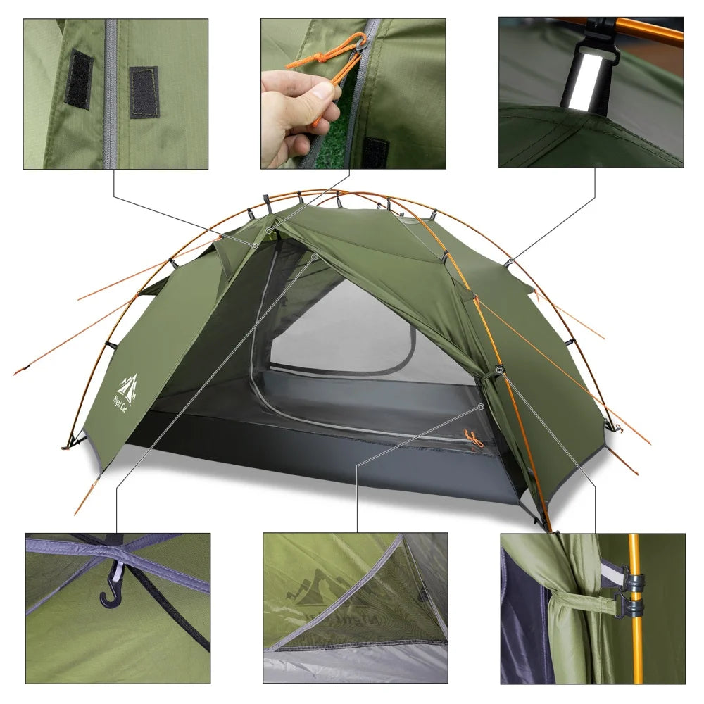 Night Cat Lightweight Two Person Waterproof Backpacking Tent