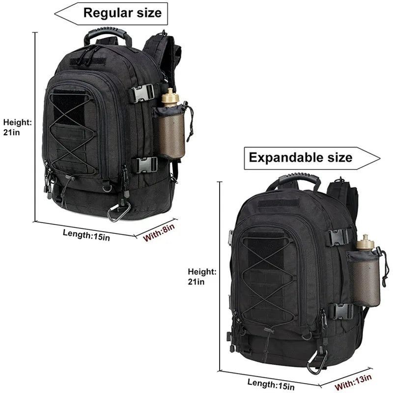 LQARMY Military Tactical Backpack Nylon Molle Rucksack Hiking Gear