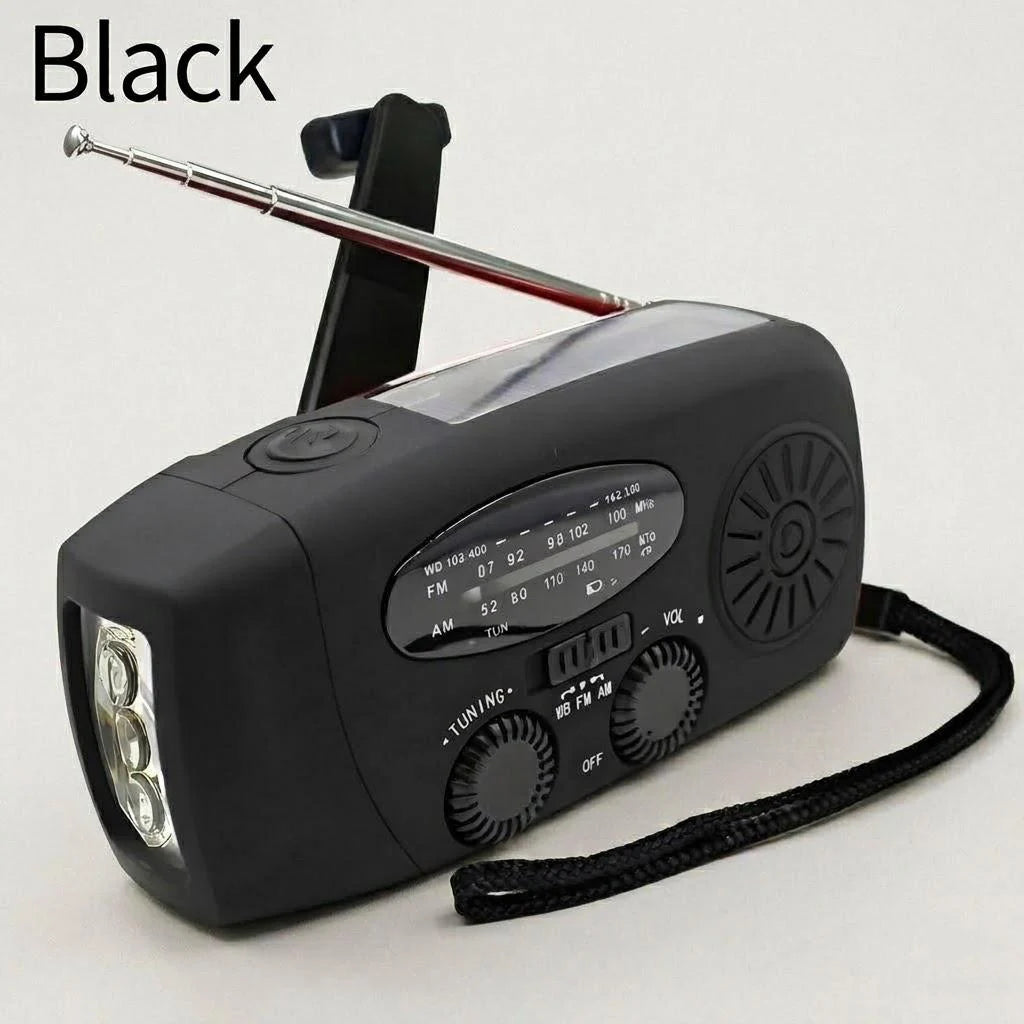Hand Crank Emergency Radio With Power Bank And Flashlight