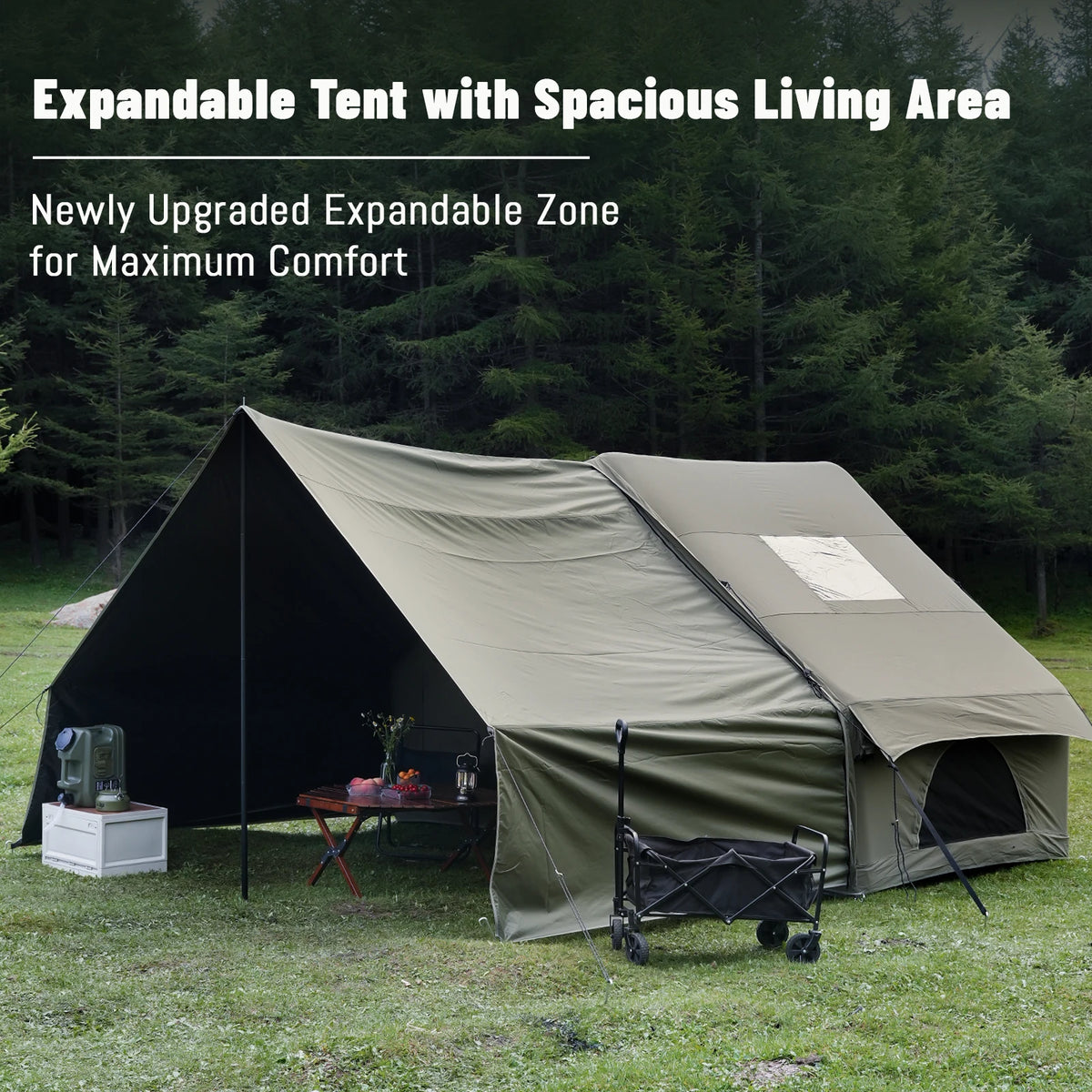 Pakicetus Inflatable Camping Tent With Sun Canopy And Windproof Design
