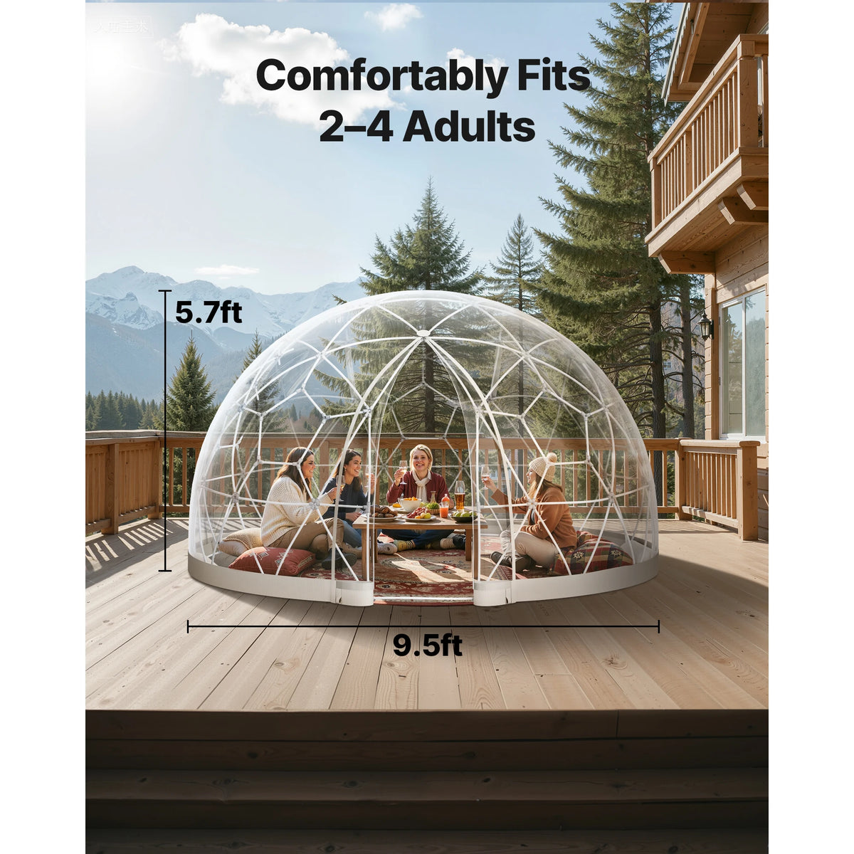 Weatherproof Geodesic Garden Dome Tent Greenhouse With PVC Window