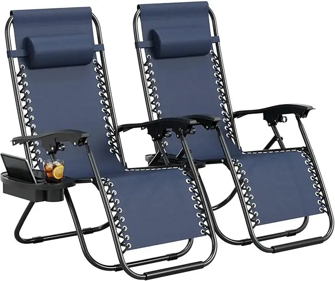 HiMISS Adjustable Reclining Patio Lounge Chair With Pillow