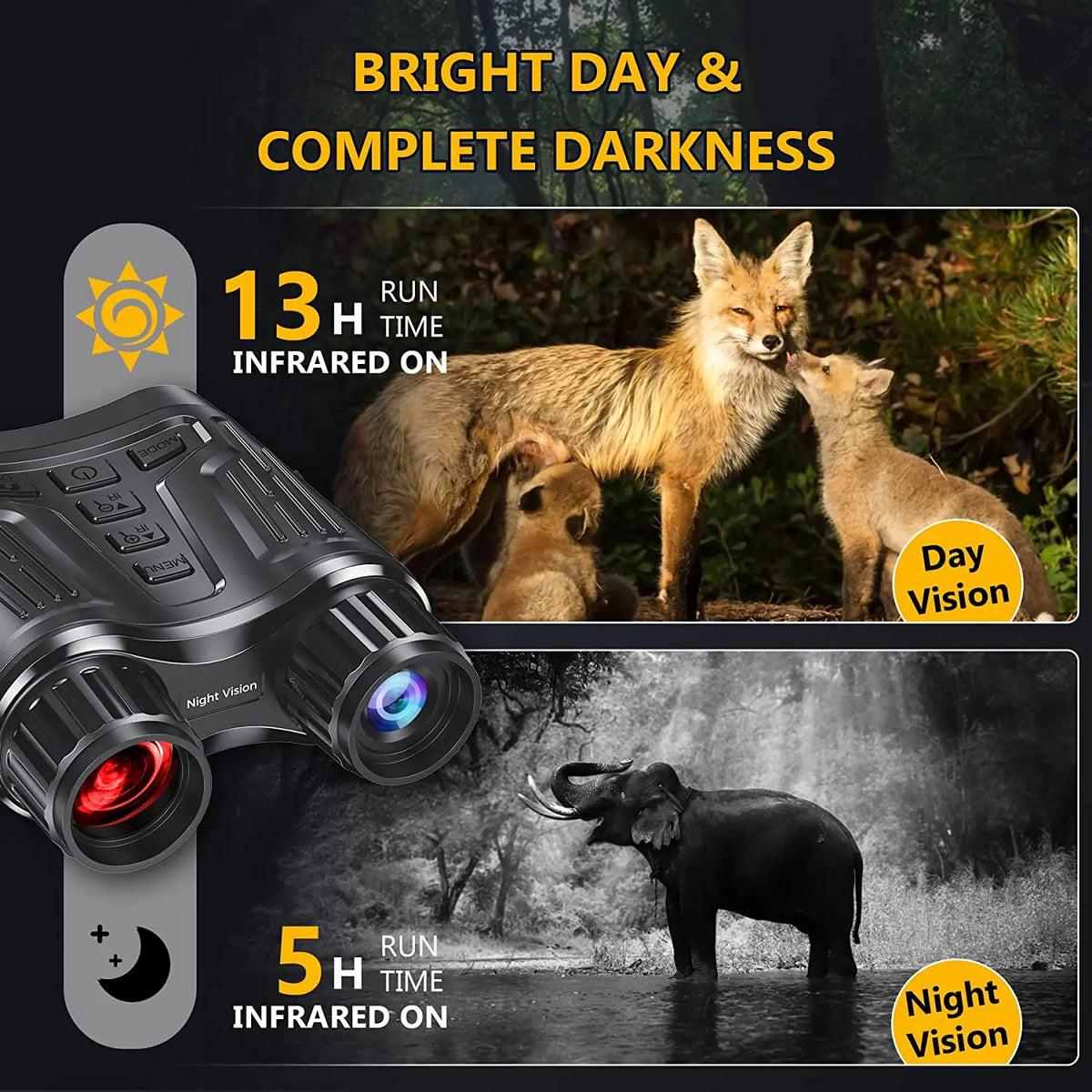 Letcmoi Rechargeable Night Vision Telescope 4K Infrared Camera