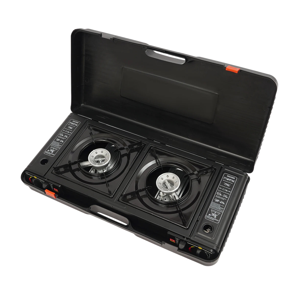 Outdoor Portable Dual Burner Gas Camping Stove With Piezo Ignition