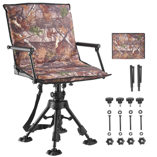 Swivel Folding Steel Frame Hunting Ground Stool For Camping