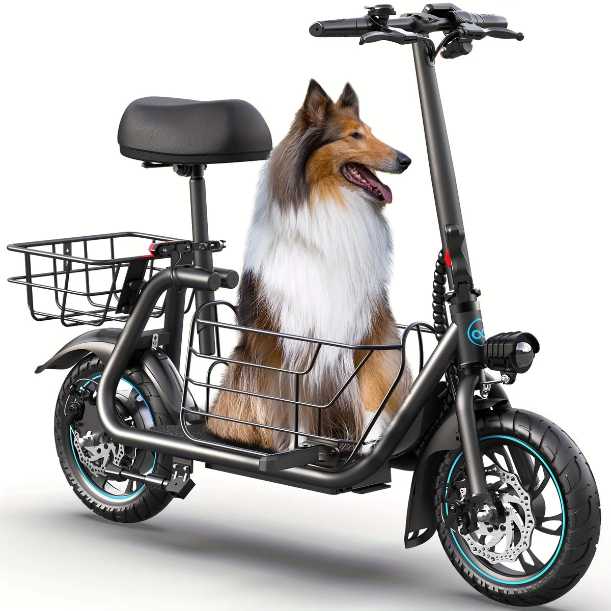 Gyroor Foldable Electric Scooter With Three Riding Modes For Adults