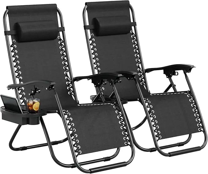 HiMISS Adjustable Reclining Patio Lounge Chair With Pillow