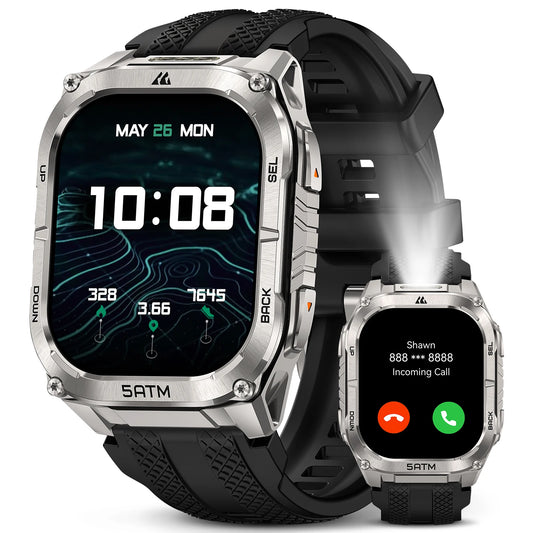 Kospet Tank M4C GPS Smartwatch With Flashlight And Health Tracking