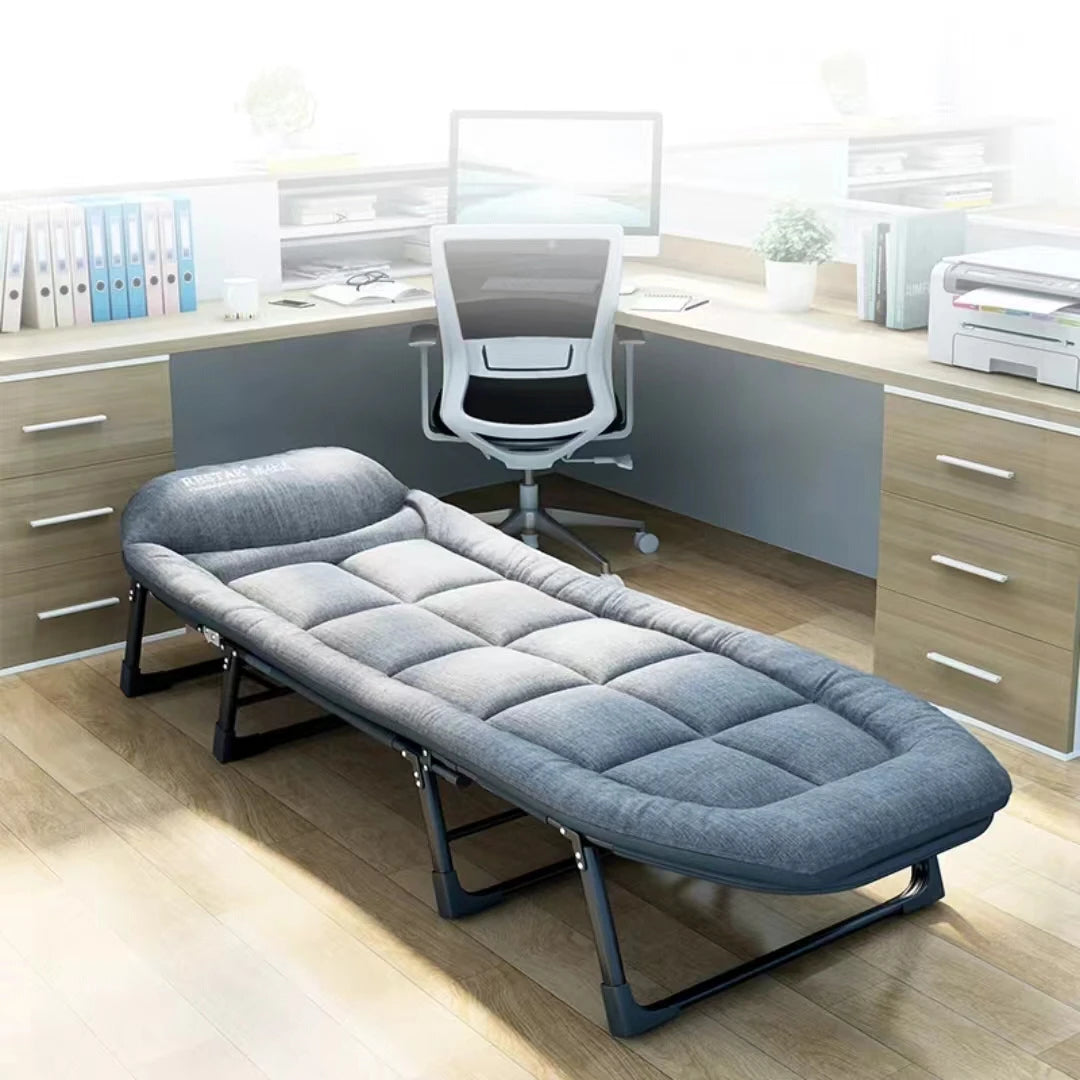 Aoran Folding Lounge Chair With Side Pocket And Steel Frame
