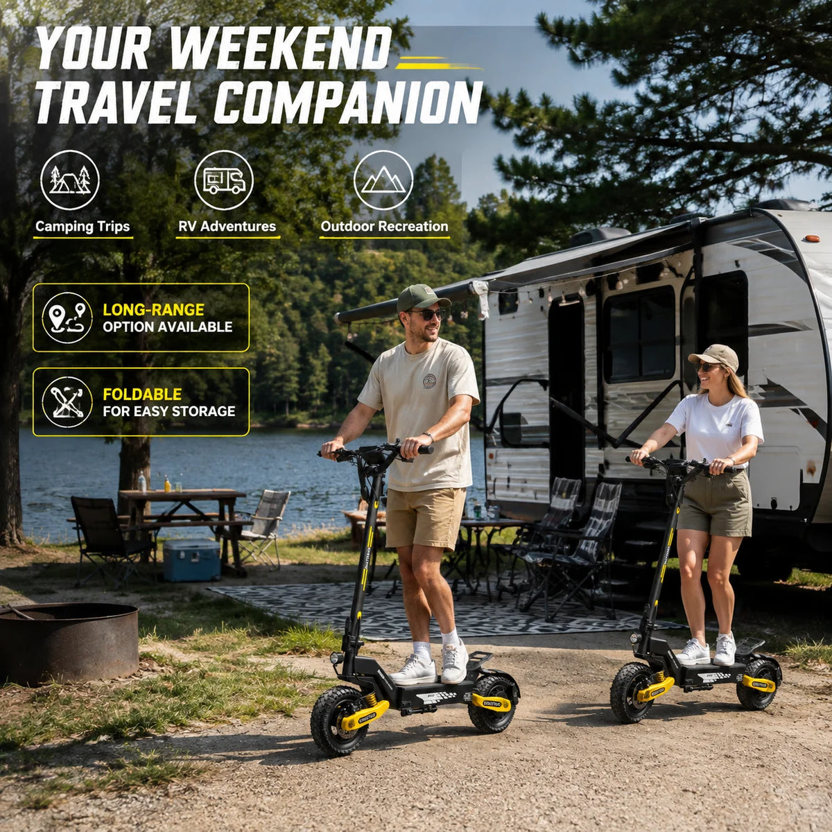 Eoeotwo 1200W Off Road Electric Scooter For Daily Commuting