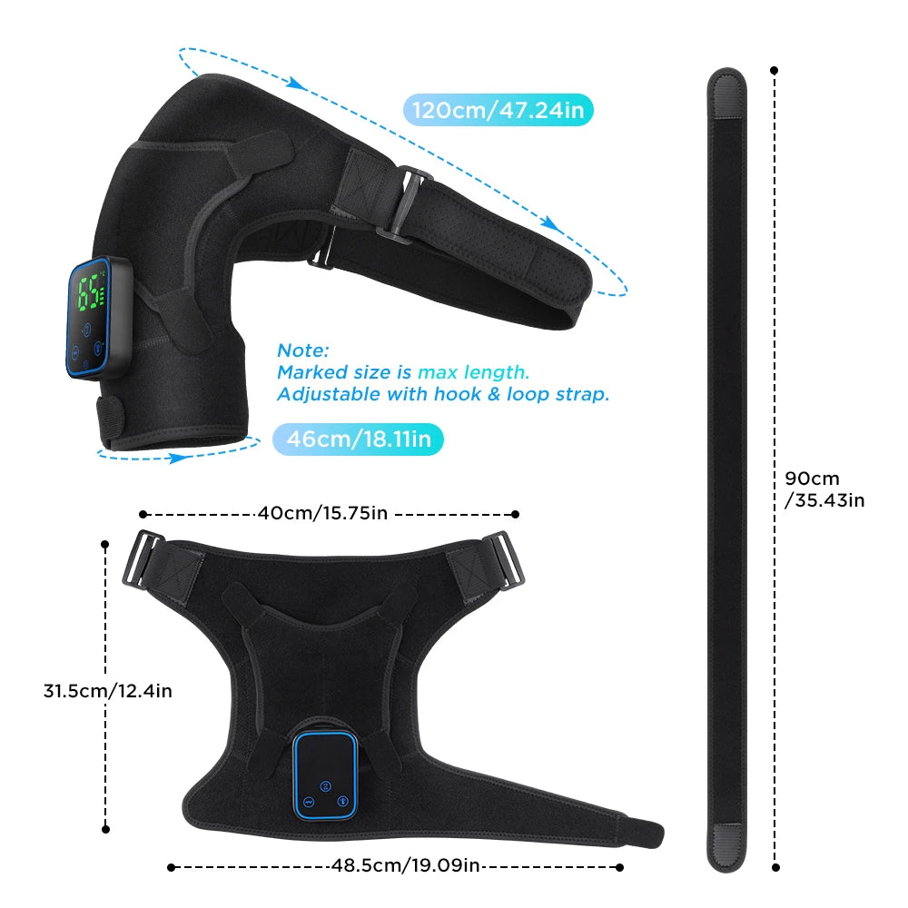 Hailicare Wireless Shoulder Massager With App Controlled Electric Heating