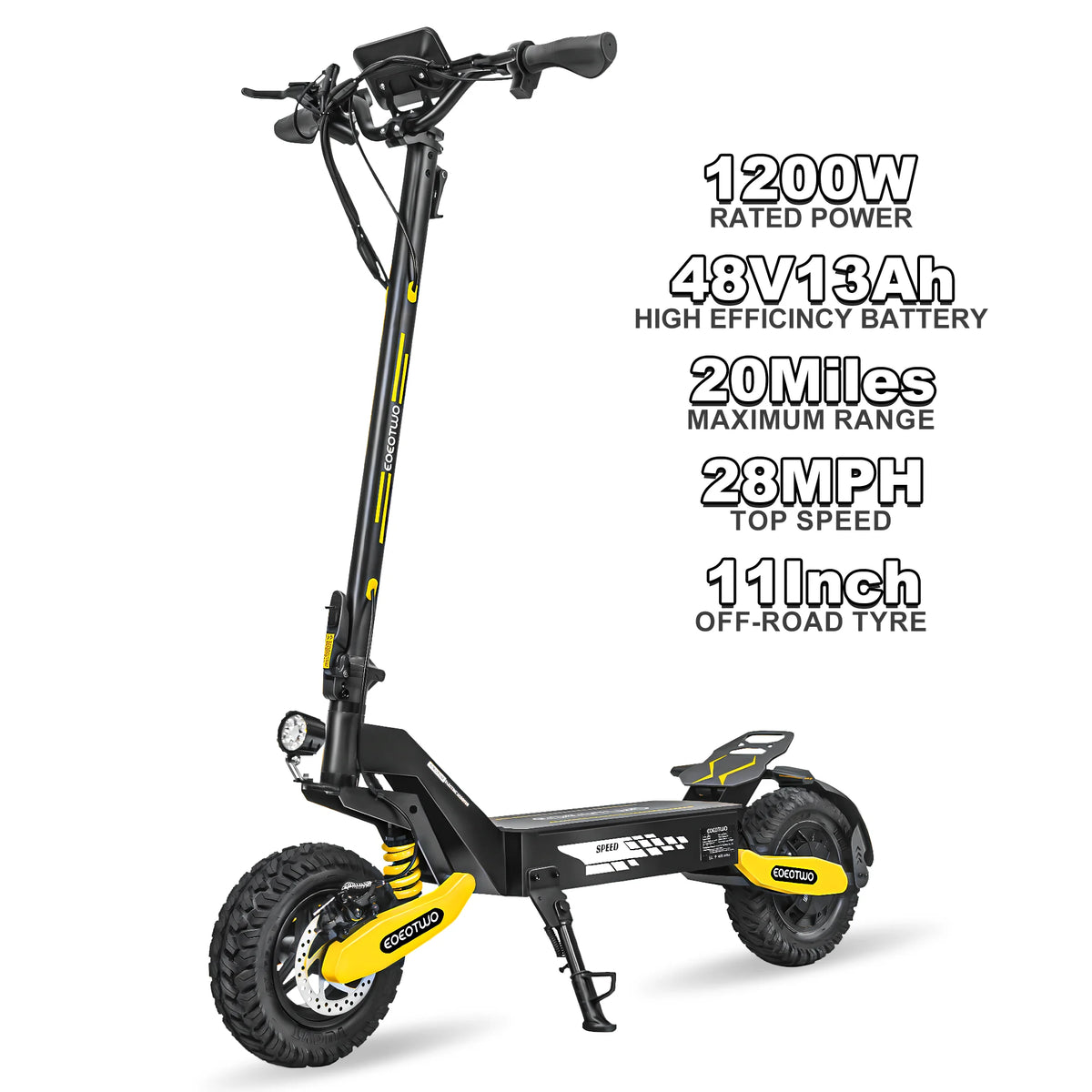 Eoeotwo 1200W Off Road Electric Scooter For Daily Commuting
