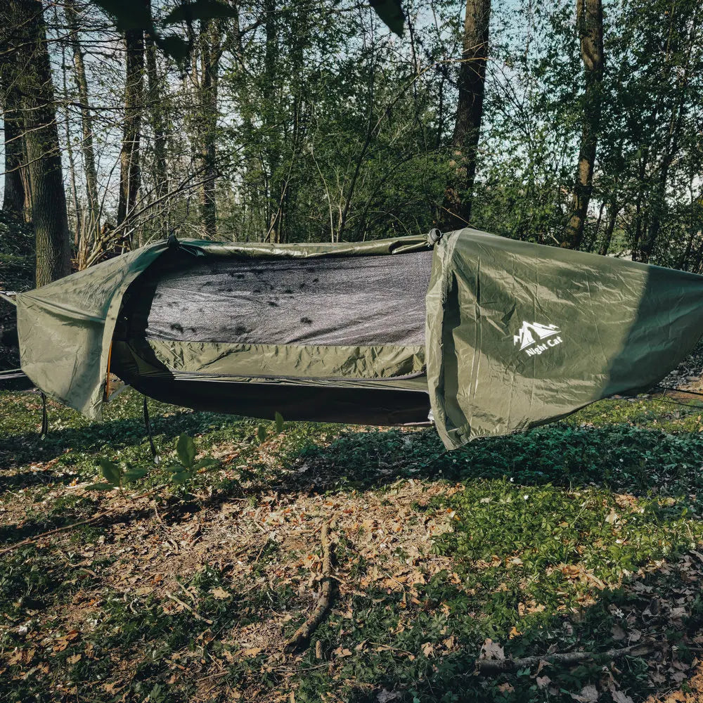 Night Cat Waterproof Hammock Tent with Mosquito Net and Storage